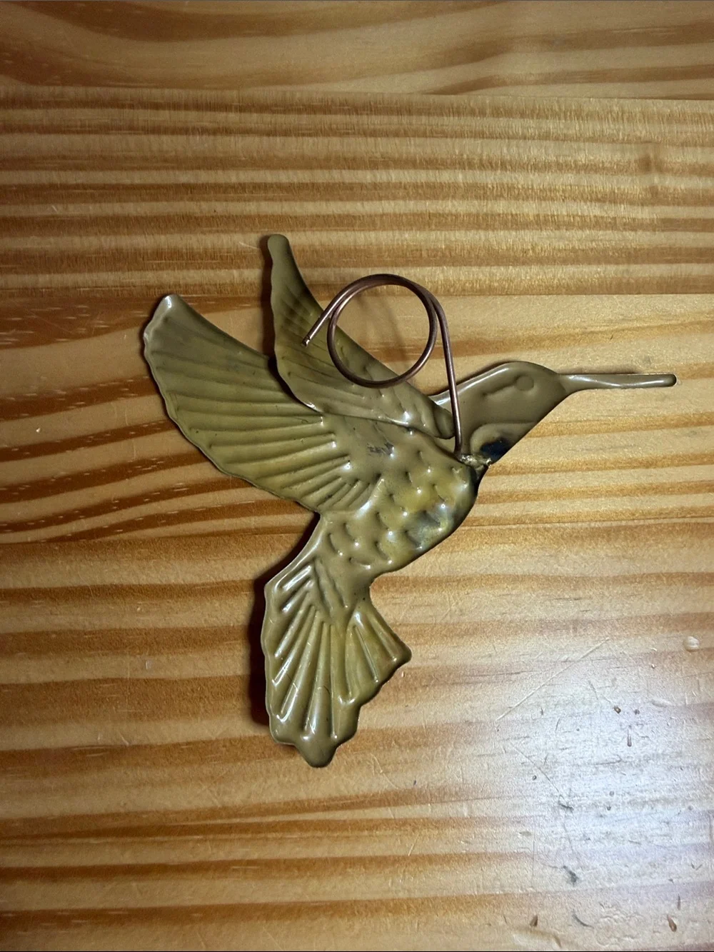Vintage Homco Brass Hummingbird Wall Decor Set of 4